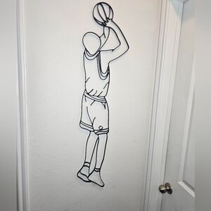 Basketball Player Metal Wall Decor